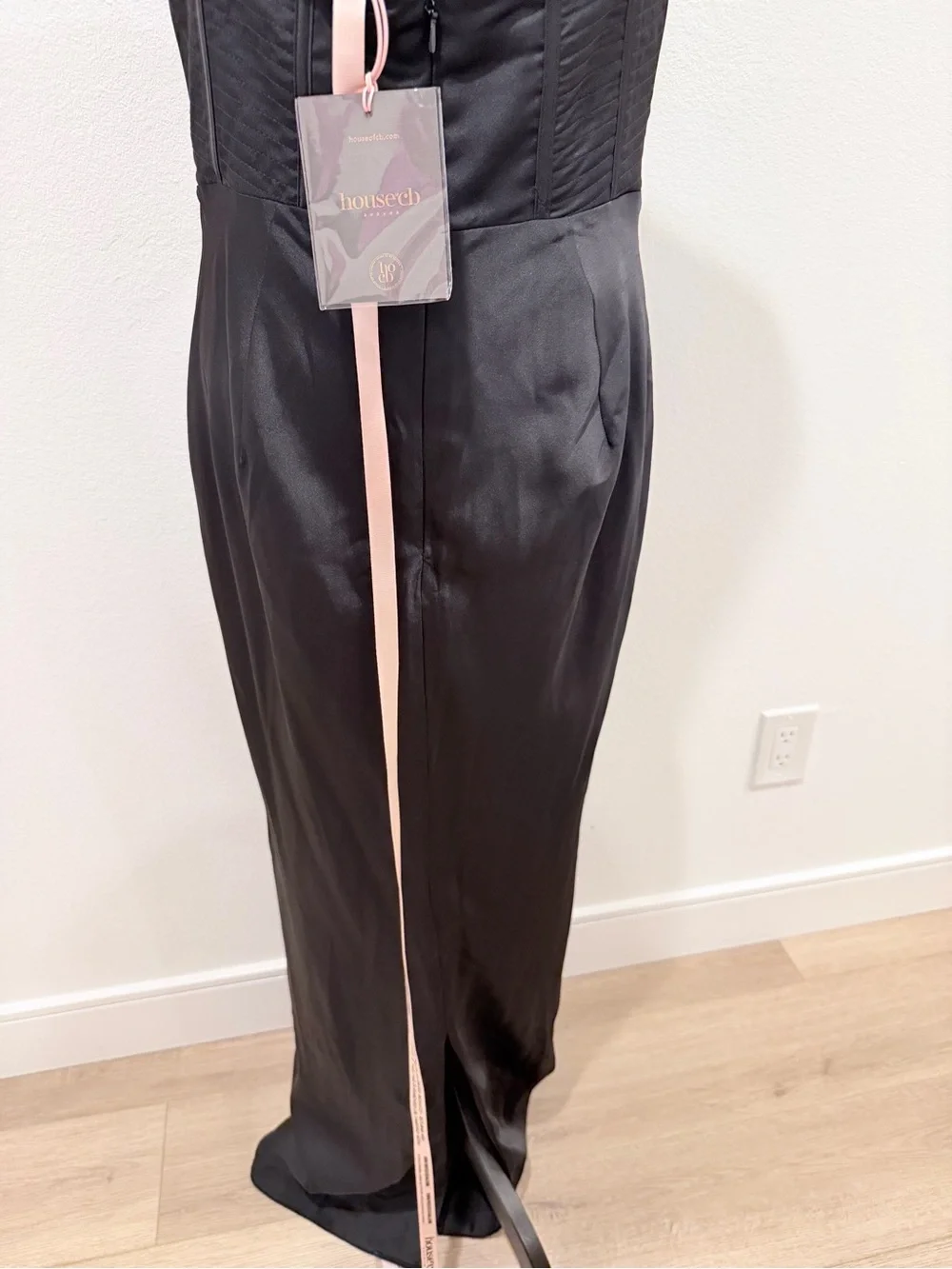 House of CB Black Satin Corset Dress - Picture 7 of 13